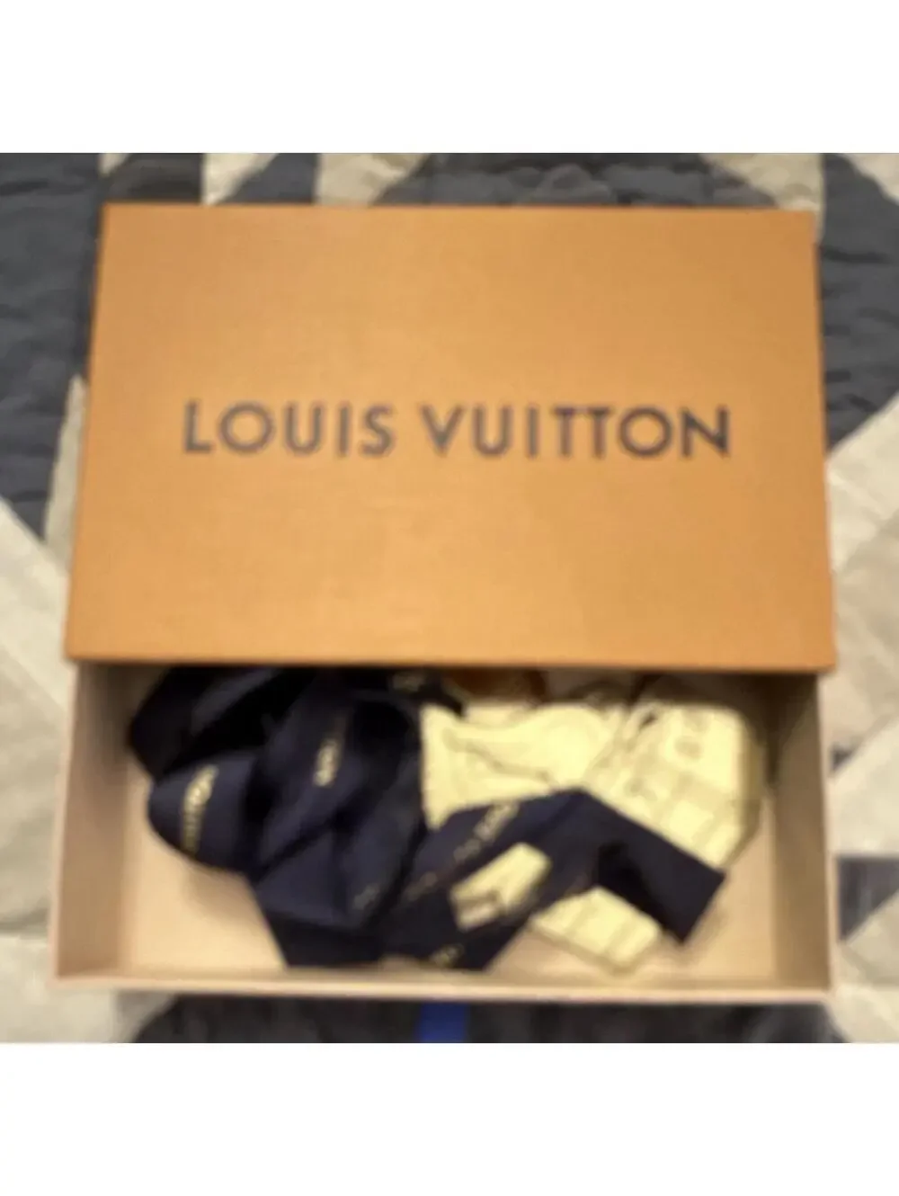 Louis Vuitton Orange Rectangle Gift Box w/ Drawer 8” L X 5.5” W X 1.5” H